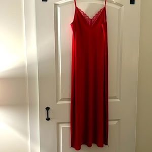 Soma gorgeous red silk sheath. NWOT.